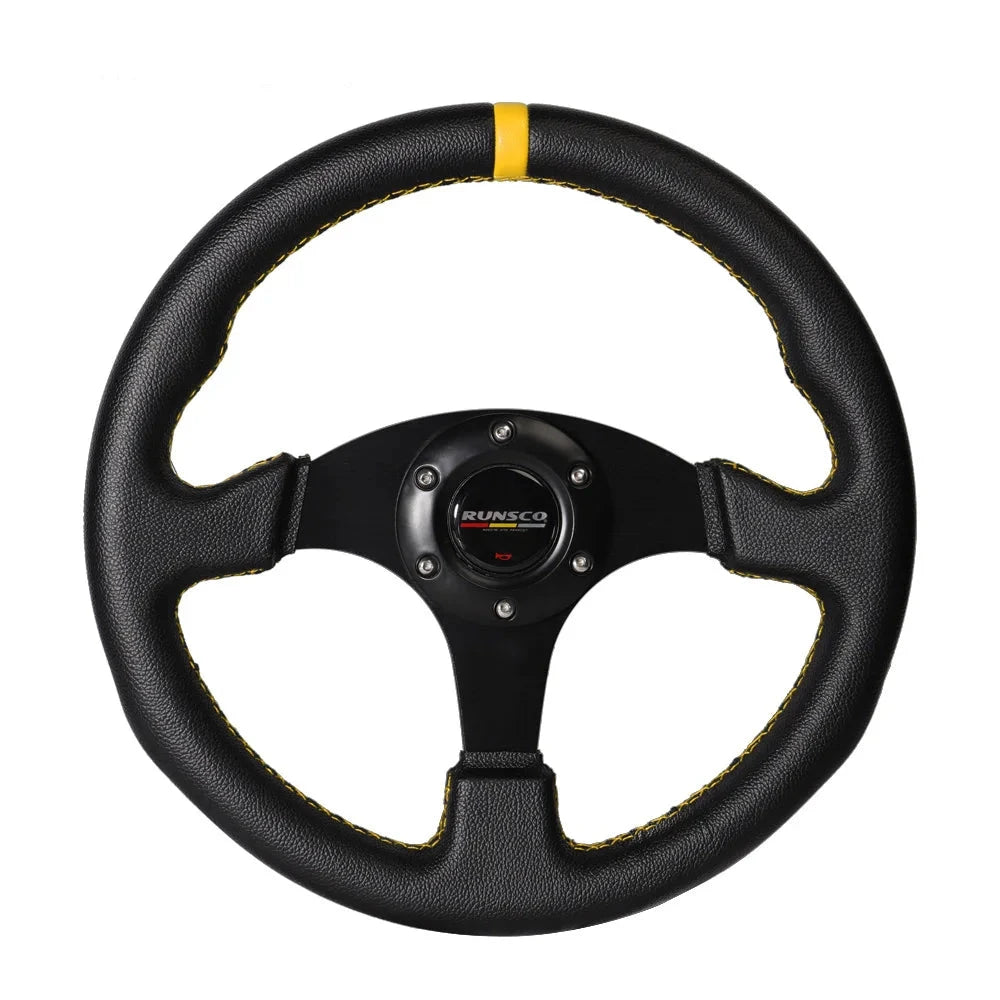 13 inch racing steering wheel replacement high durability aluminium with premium stitching
