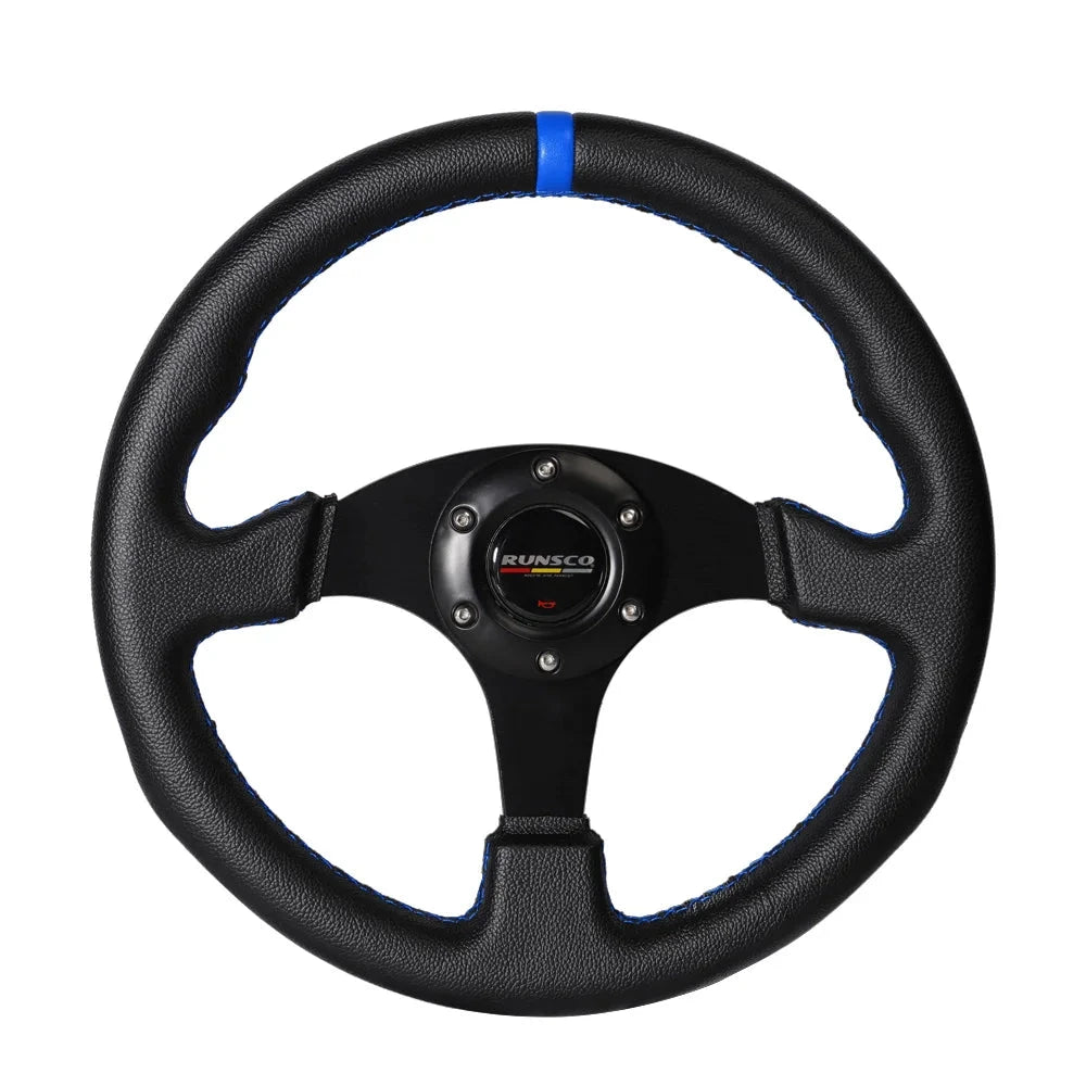 13 inch racing steering wheel replacement high durability aluminium with premium stitching
