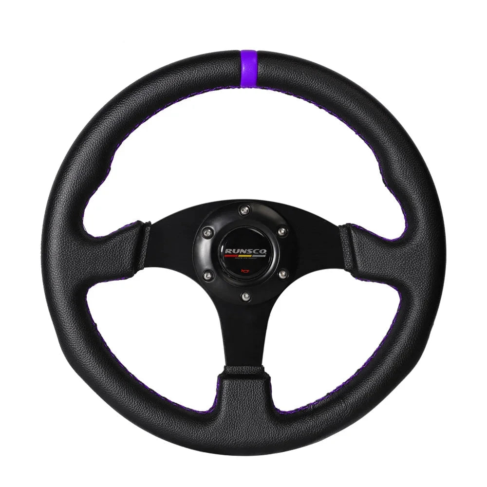 13 inch racing steering wheel replacement high durability aluminium with premium stitching