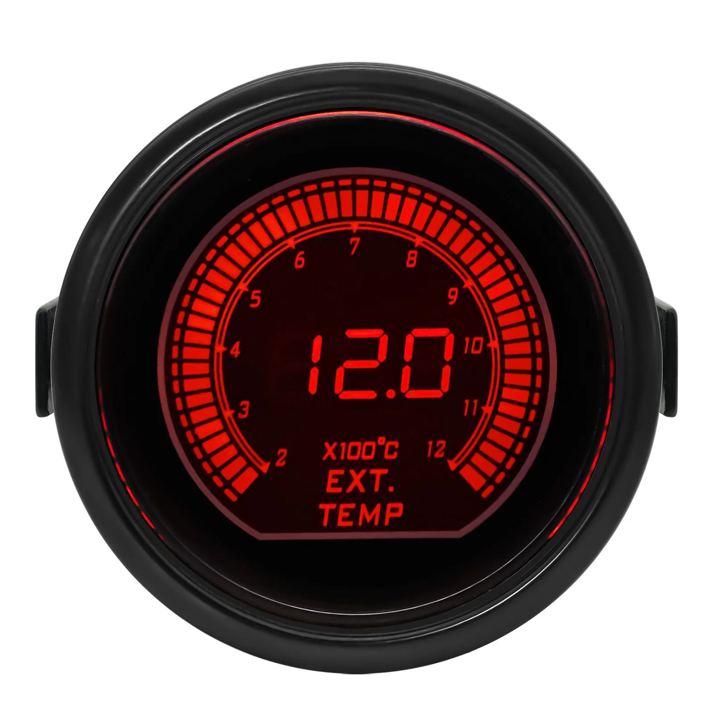 52mm Dual Display Digital Performance Gauge - colour and finish options