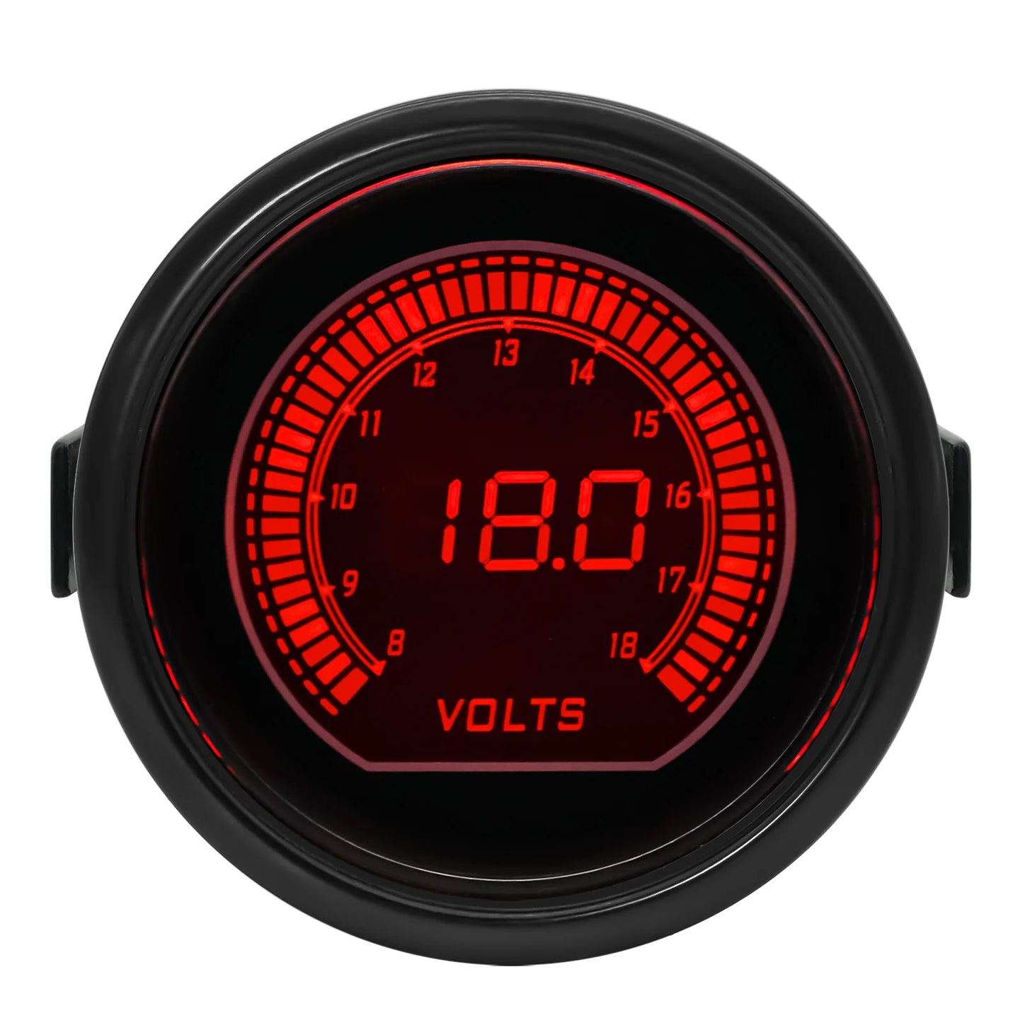 52mm Dual Display Digital Performance Gauge - side profile