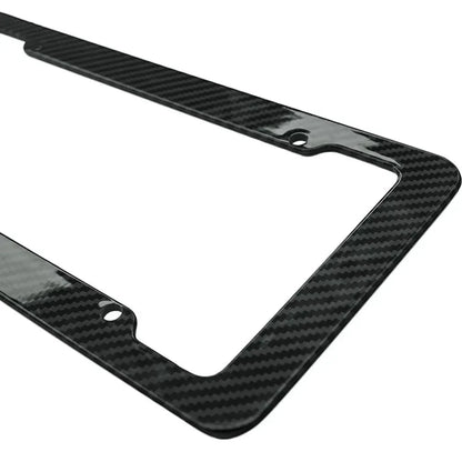 Carbon Fibre Licence Plate Frames with Screws & Caps