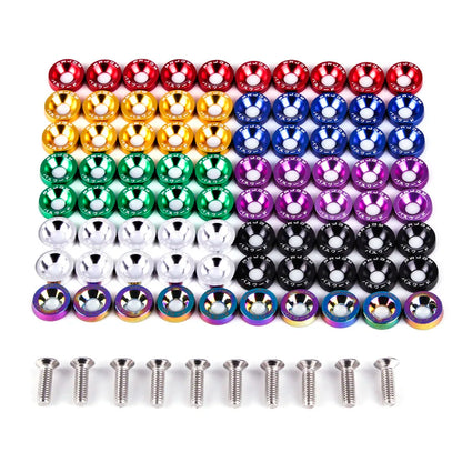 M6 Billet Aluminium Dress Up Bolt Set (10 Pack)