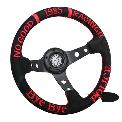 NO GOOD RACING 'Bye Bye Police' Custom Steering Wheel JDM Japanese Tuner Style