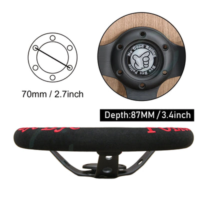 NO GOOD RACING 'Bye Bye Police' Custom Steering Wheel JDM Japanese Tuner Style specs