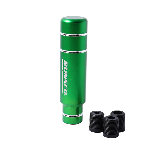 Runsco 13cm Aluminium Gear Shift Knob green with thread adapters