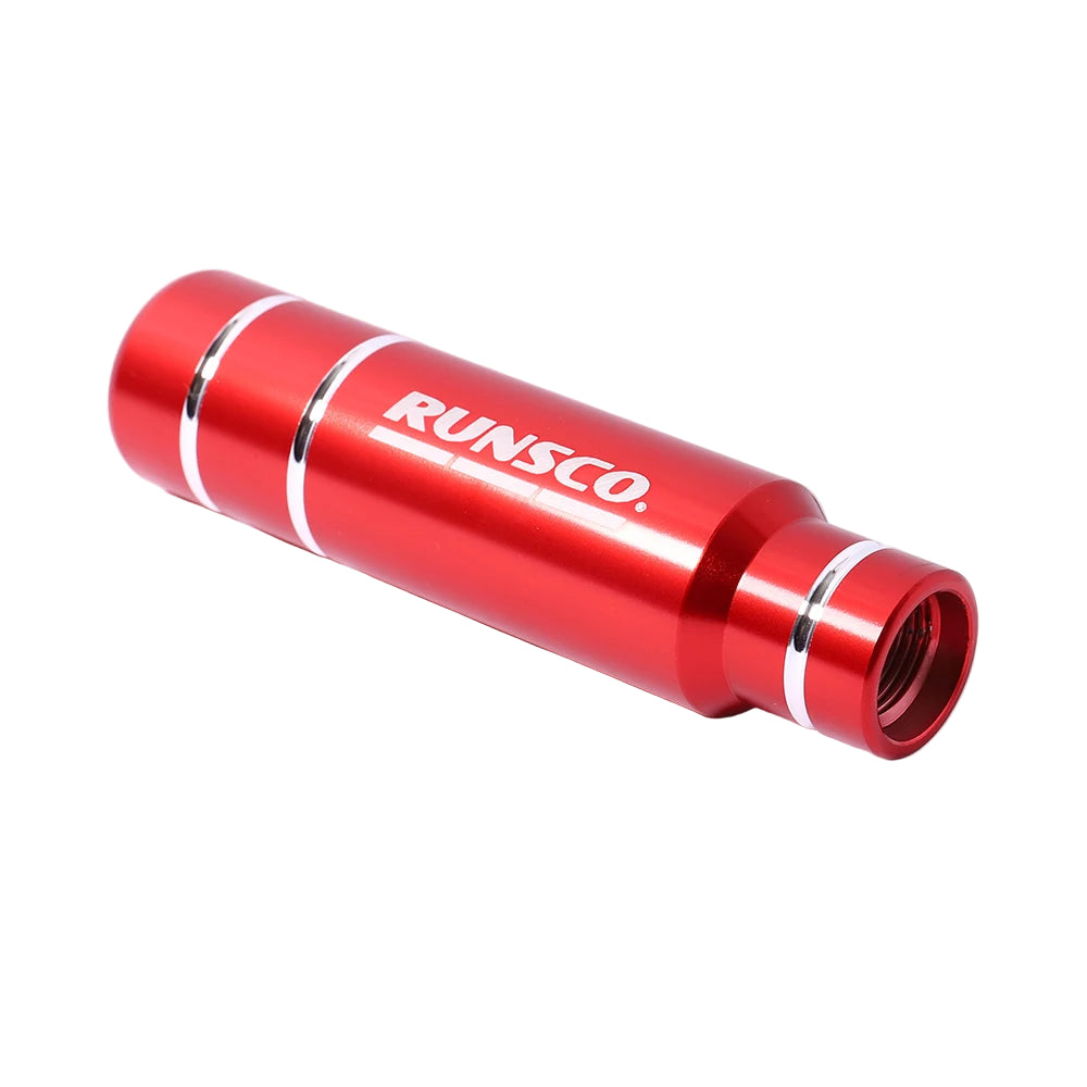 Runsco 13cm Aluminium Gear Shift Knob red close up