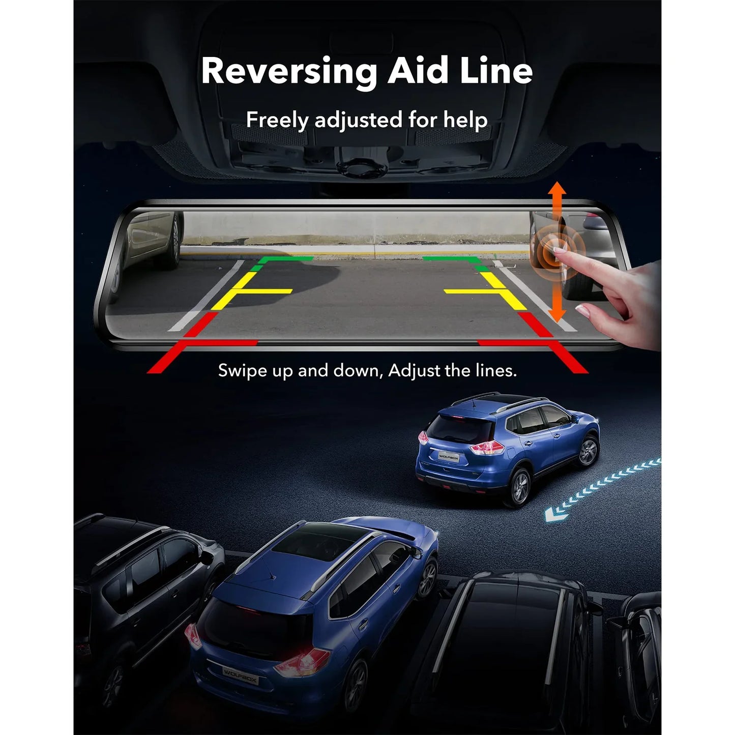 WOLFBOX G930 Rear View Mirror Camera and Dash Cam 4K