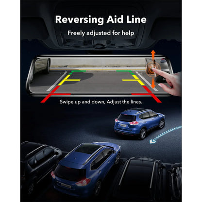 WOLFBOX G930 Rear View Mirror Camera and Dash Cam 4K