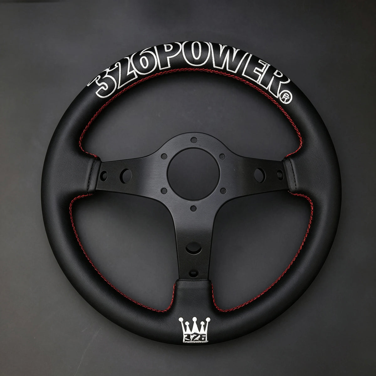 326POWER 'Turbo Swing' Genuine Leather Racing Steering Wheel