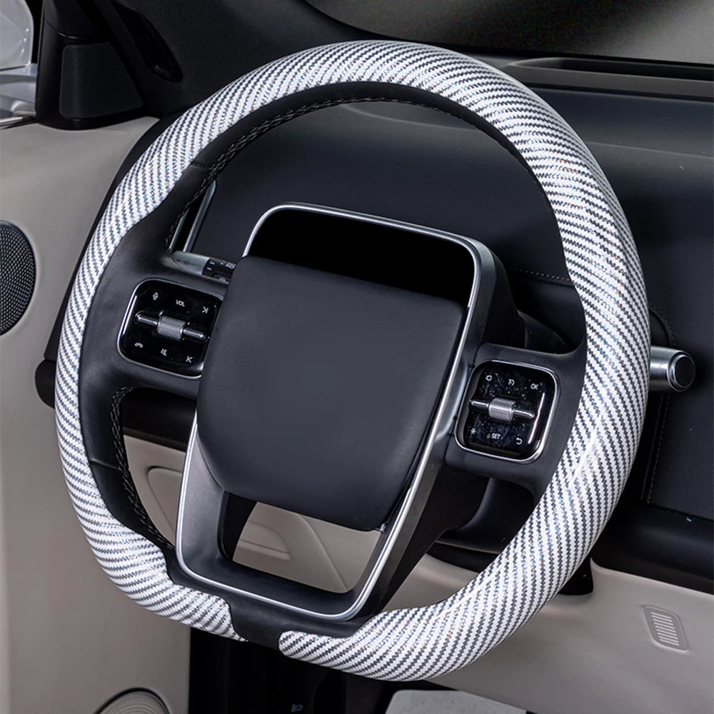 Universal Fit Laser Carbon Fibre Steering Wheel Cover
