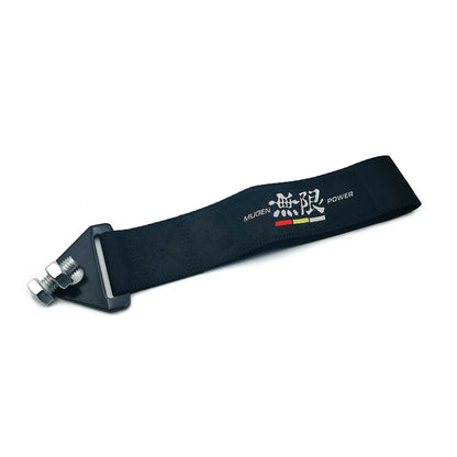 Black metal strap with 'Mugen Power' logo on a white background