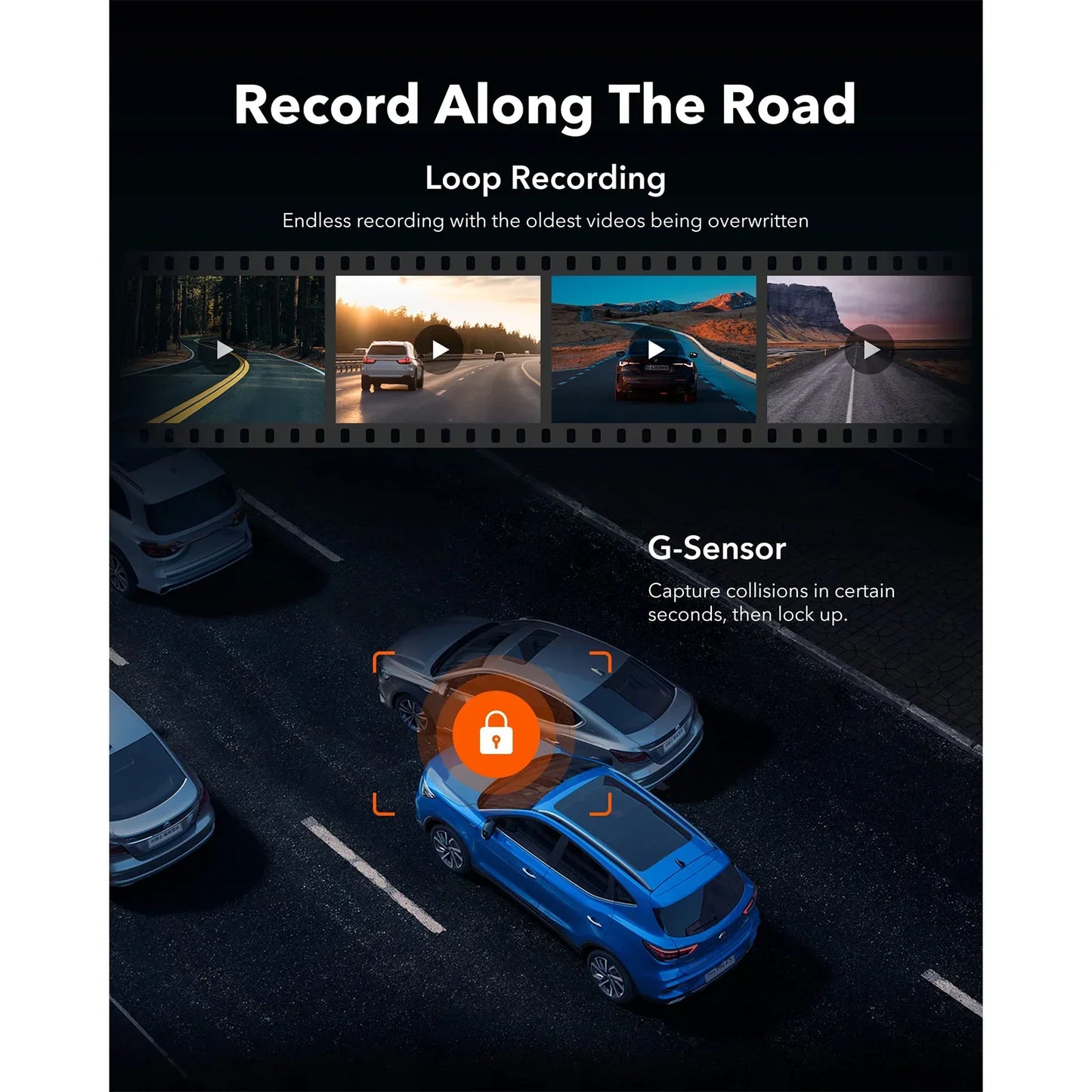 WOLFBOX G930 Rear View Mirror Camera and Dash Cam 4K