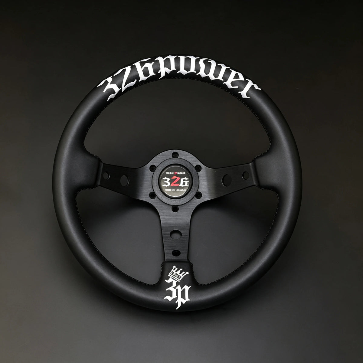326POWER 'Turbo Swing' Genuine Leather Racing Steering Wheel