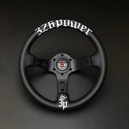 326POWER 'Turbo Swing' Genuine Leather Racing Steering Wheel