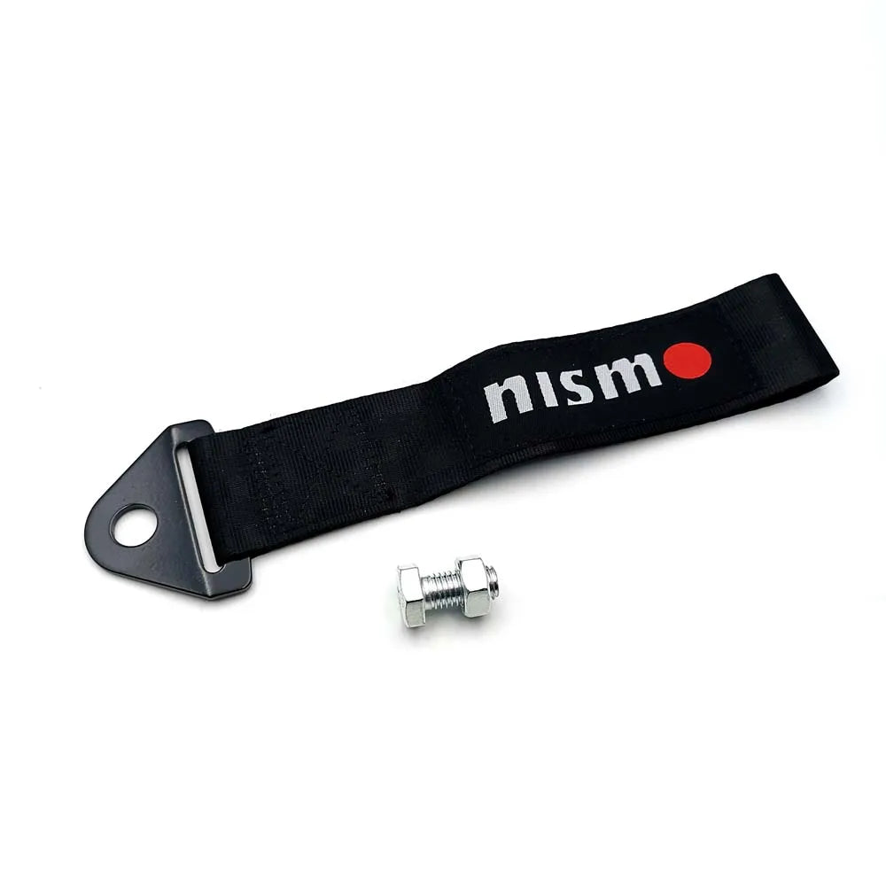 Black strap with 'NISMO' logo and a screw on a white background