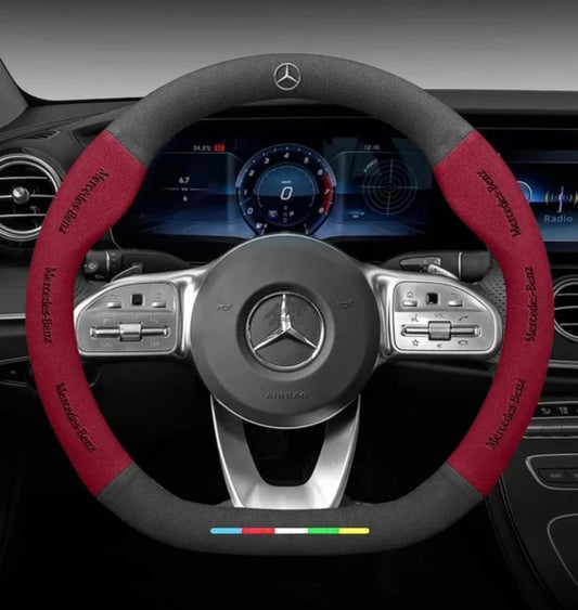 Mercedes Benz Suede Leather Steering Wheel Cover