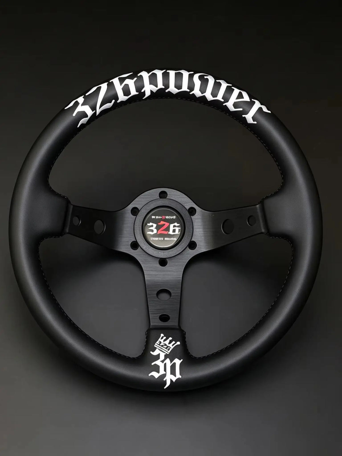 326POWER 'Turbo Swing' Genuine Leather Racing Steering Wheel