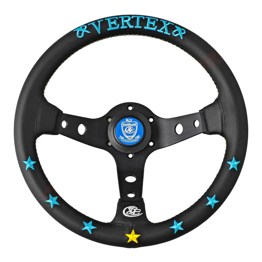 Vertex Stars Leather Custom Steering Wheel Blue Stars