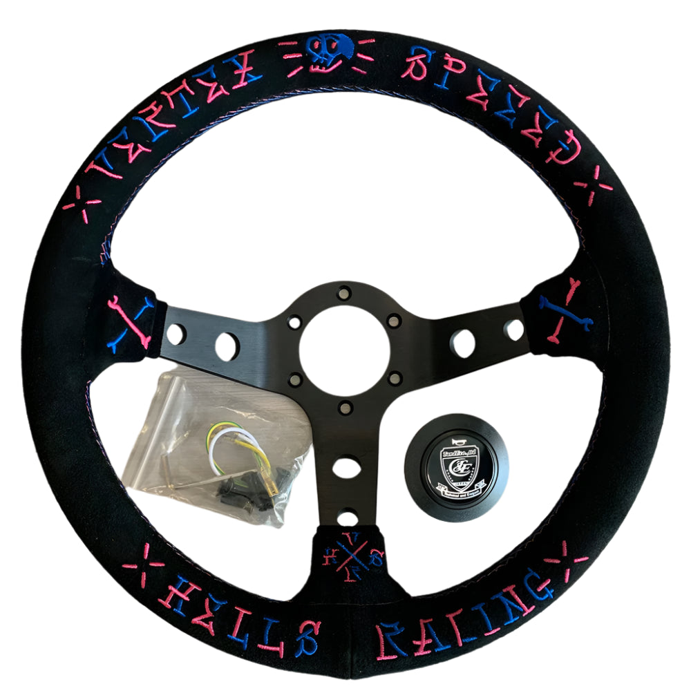 Vertex Suede Leather Steering Wheel 330mm