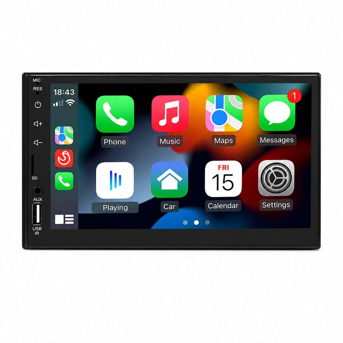 Wireless CarPlay and Android Auto Head Unit - dash view
