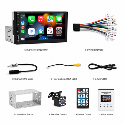 Wireless CarPlay and Android Auto Head Unit - packaging and wiring
