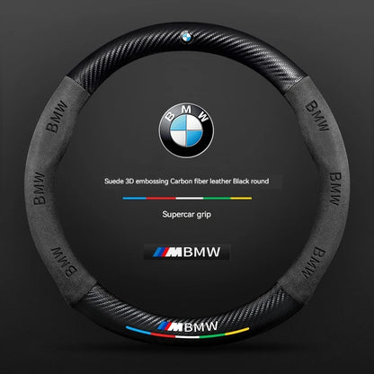 BMW Carbon Fibre Leather Steering Wheel Cover - alternate angle