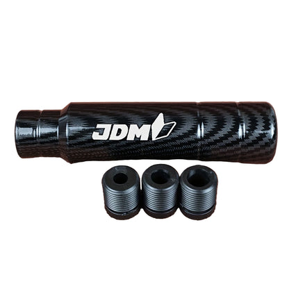 Carbon Fibre Aluminium Shifter With Thread Adapters - close-up detail