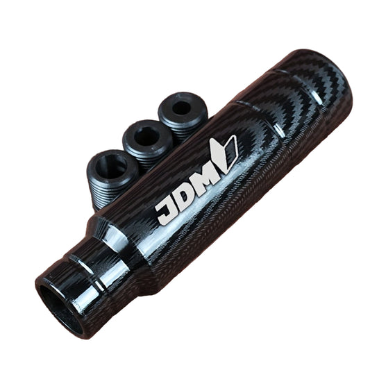 Carbon Fibre Aluminium Shifter With Thread Adapters - front view