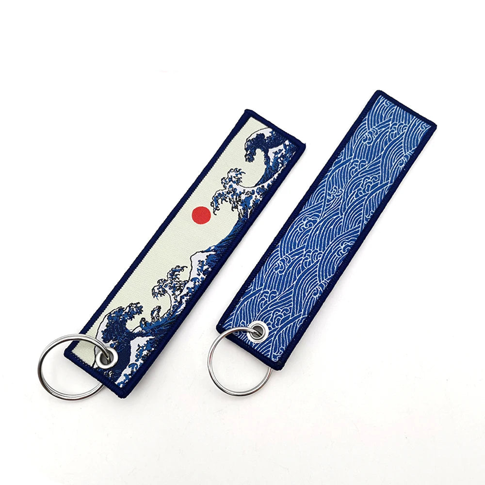 Japanese Embroidered Style Keychain - size comparison