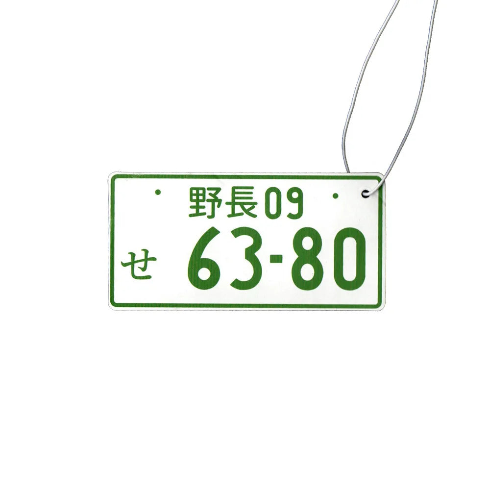 Japanese Licence Plate Air Freshener - alternate angle