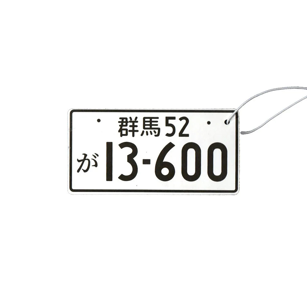 Japanese Licence Plate Air Freshener - close-up detail