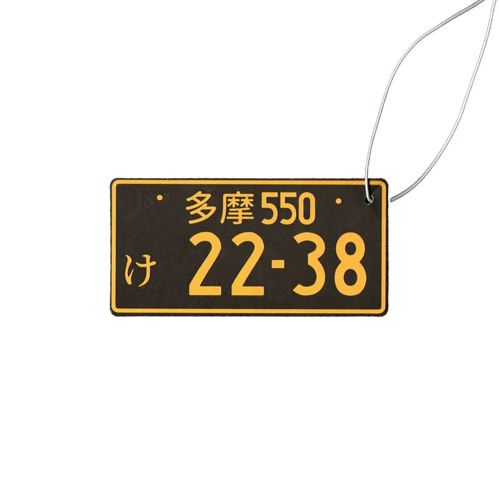 Japanese Licence Plate Air Freshener - close view