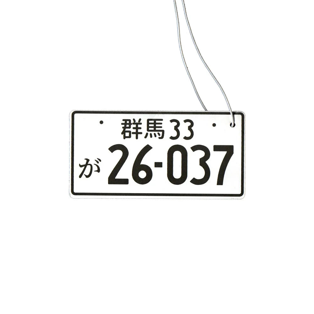 Japanese Licence Plate Air Freshener - in-use view