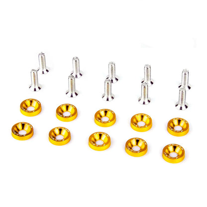 M6 Billet Aluminium Dress Up Bolt Set - size comparison