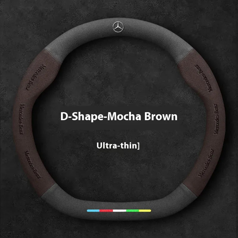Mercedes Benz Suede Leather Steering Wheel Cover - size comparison