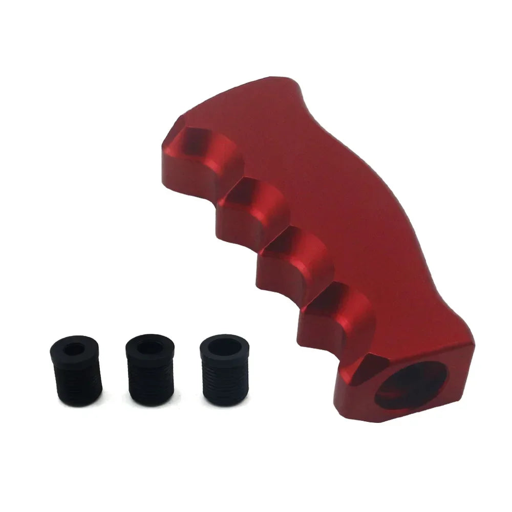 Pistol grip shift knob installed on a manual gear lever
