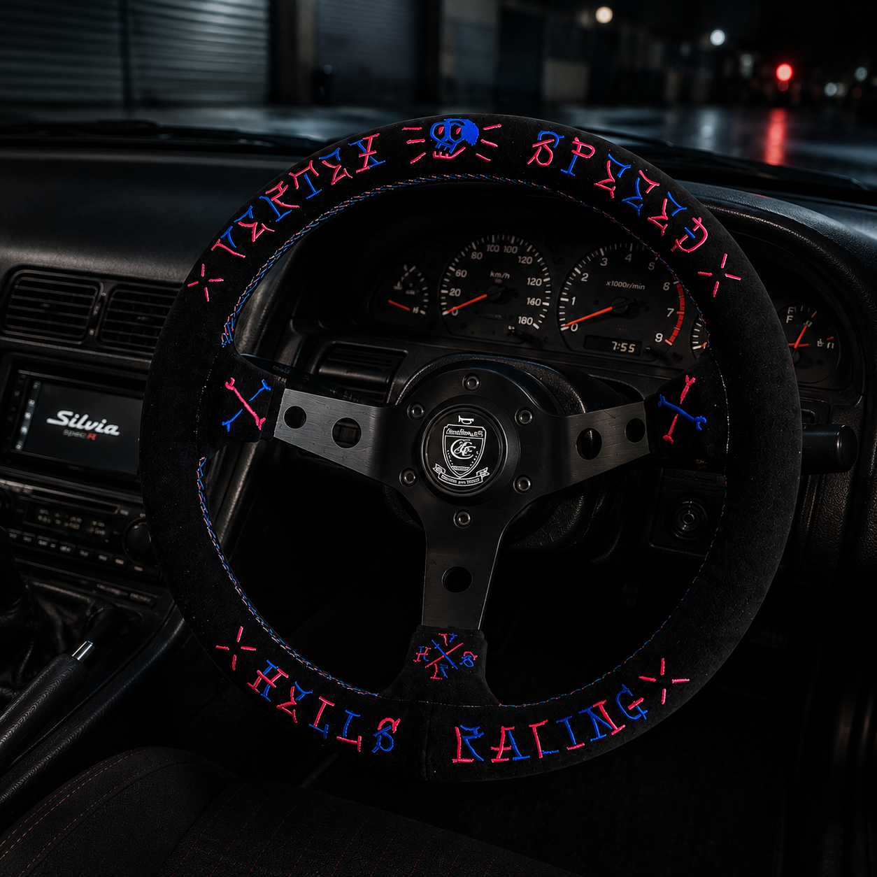 vertex speed suede leather steering wheel