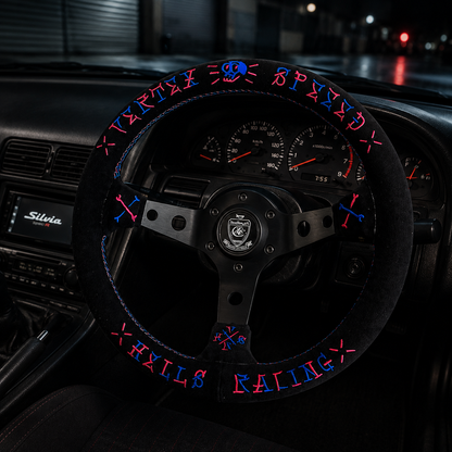 vertex speed suede leather steering wheel
